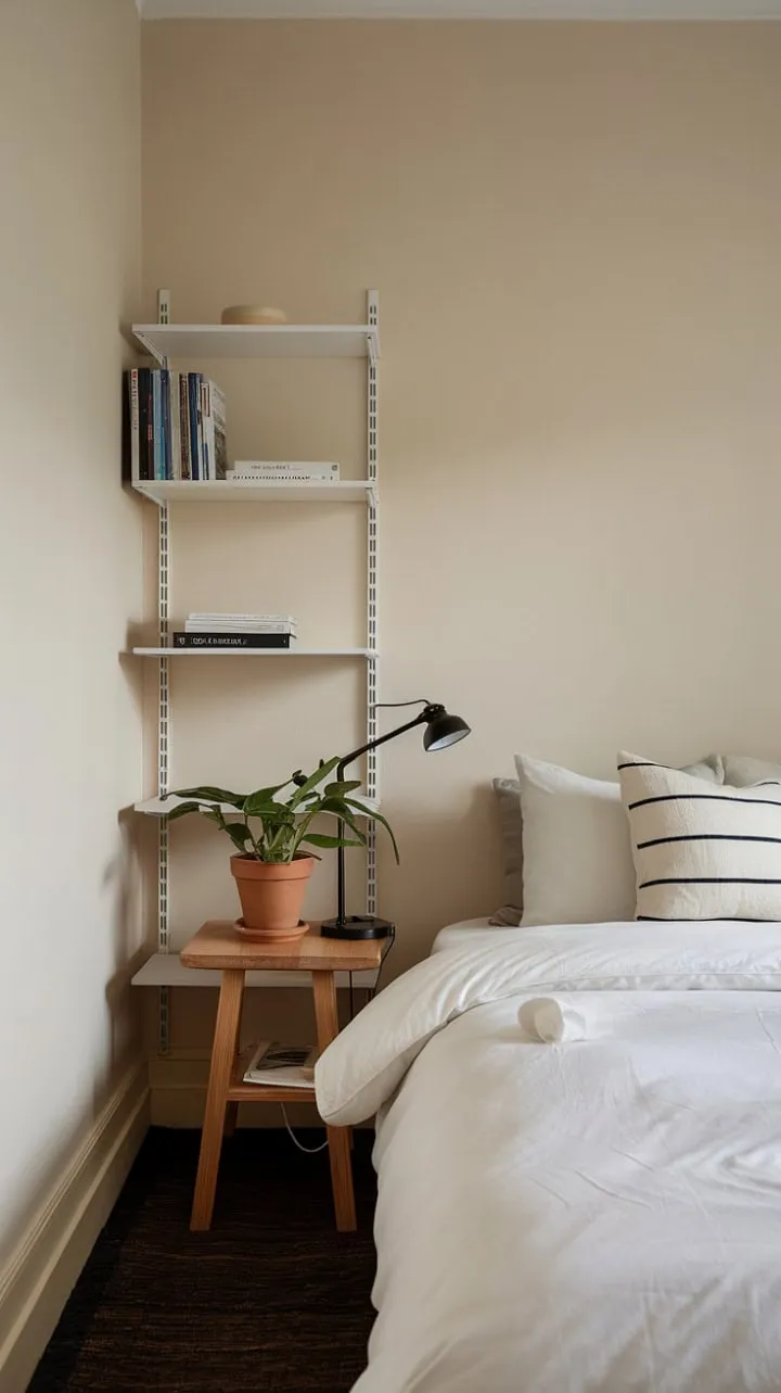 This cozy bedroom embodies the essence of minimalism, where curated simplicity and soft lighting create a serene sanctuary for reflection.