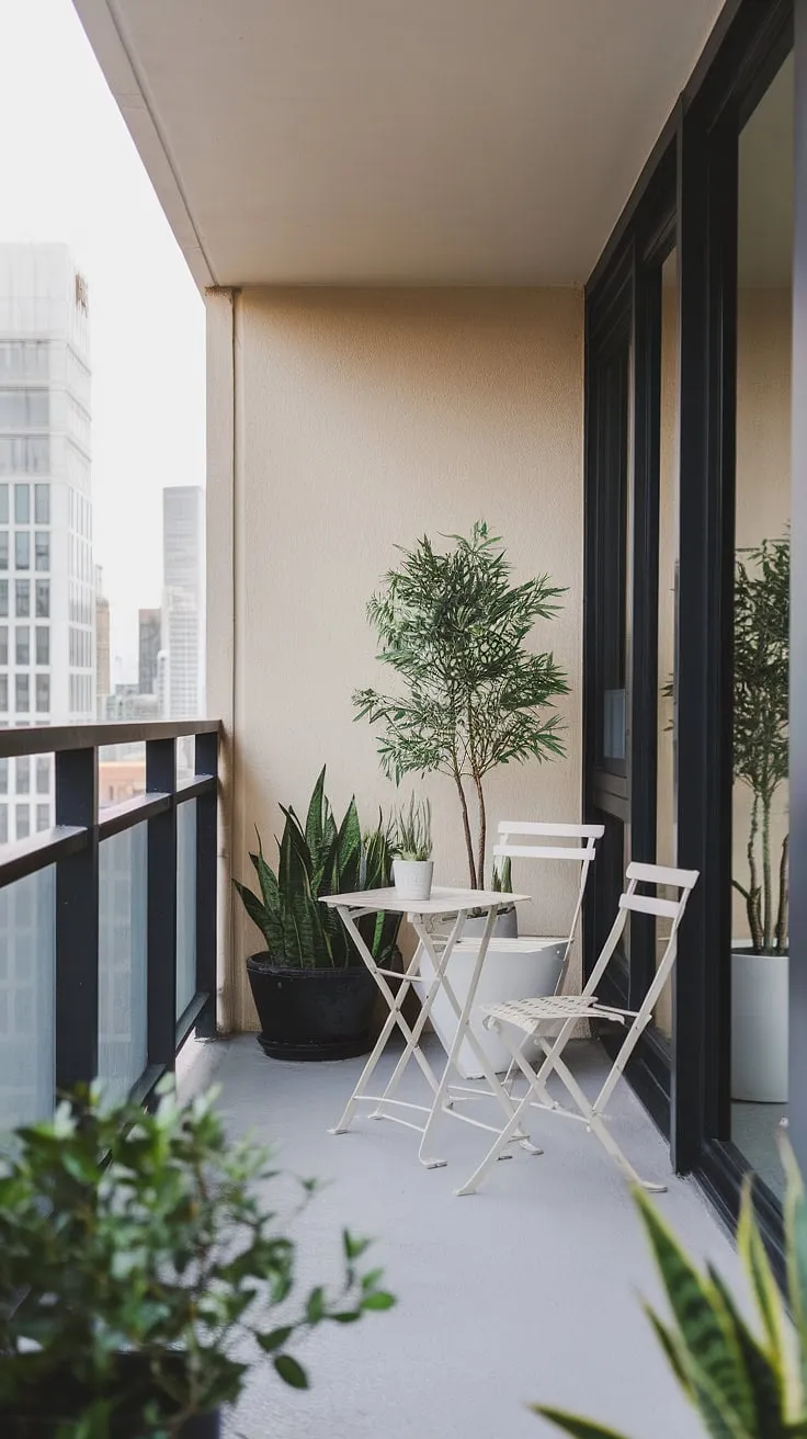 My peaceful city escape. A small balcony, a few plants, and A perfect view – everything I need to unwind after a long day.