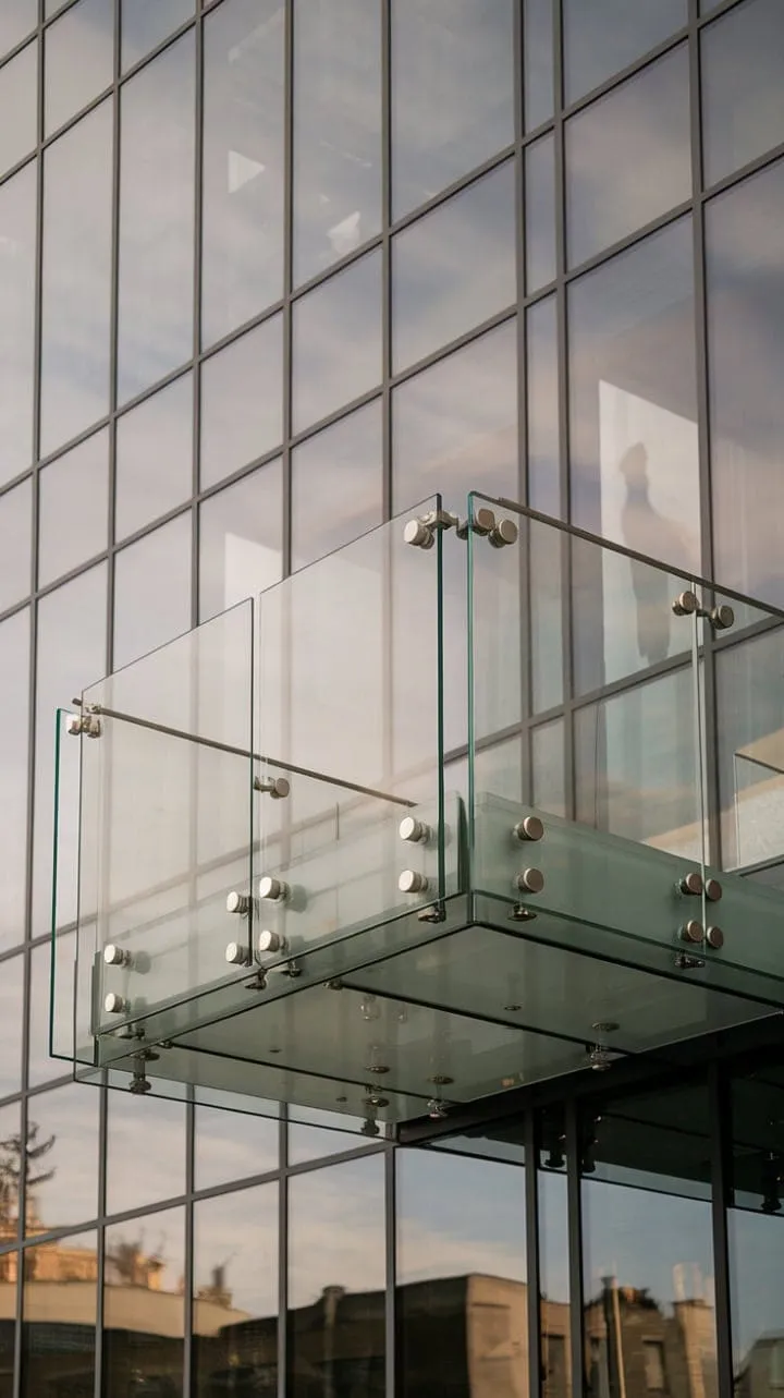 Elevate your city experience on a breathtaking glass balcony that seamlessly merges style and safety, offering an unparalleled sense of openness.