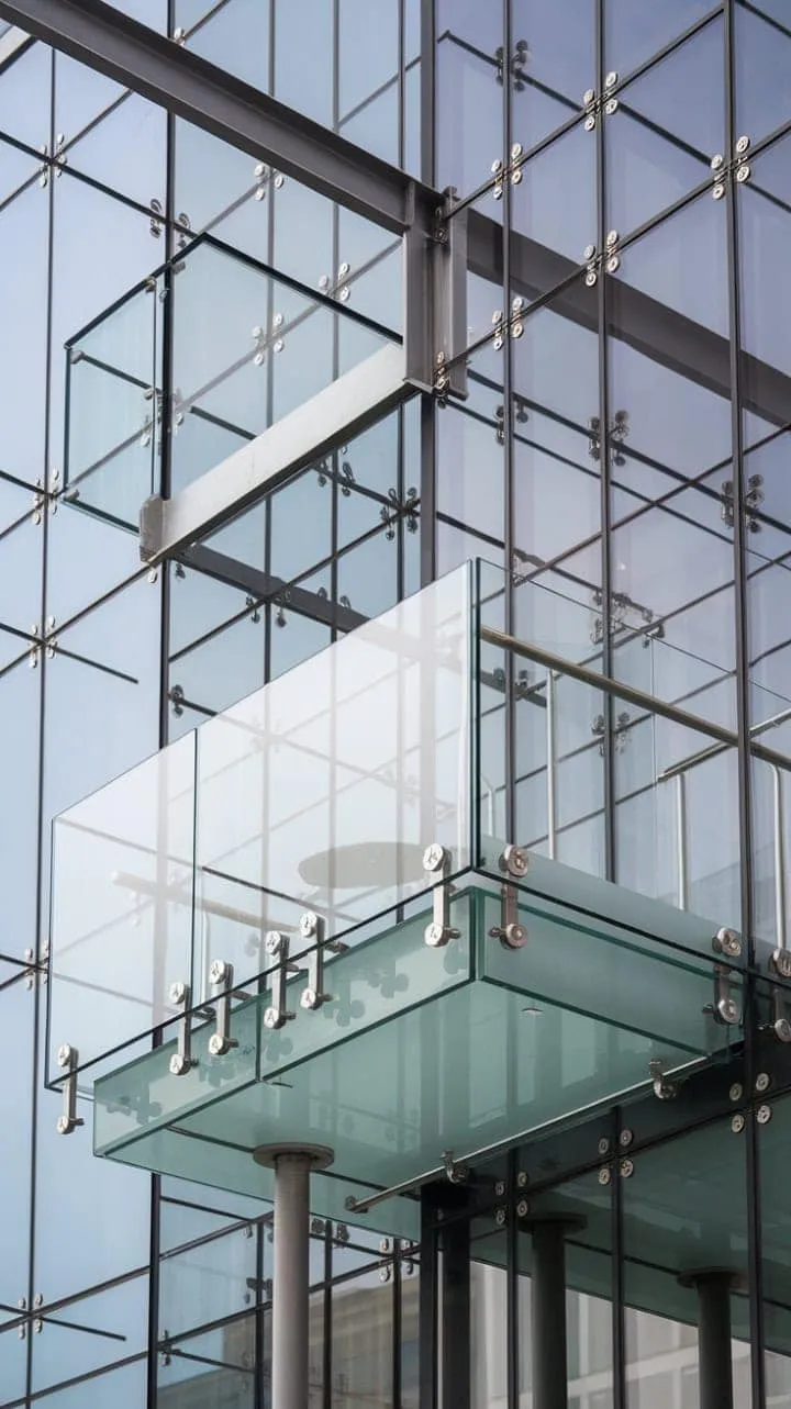 Elevated in elegance, this frameless glass balcony seamlessly blends breathtaking views with minimalist design and unmatched safety.