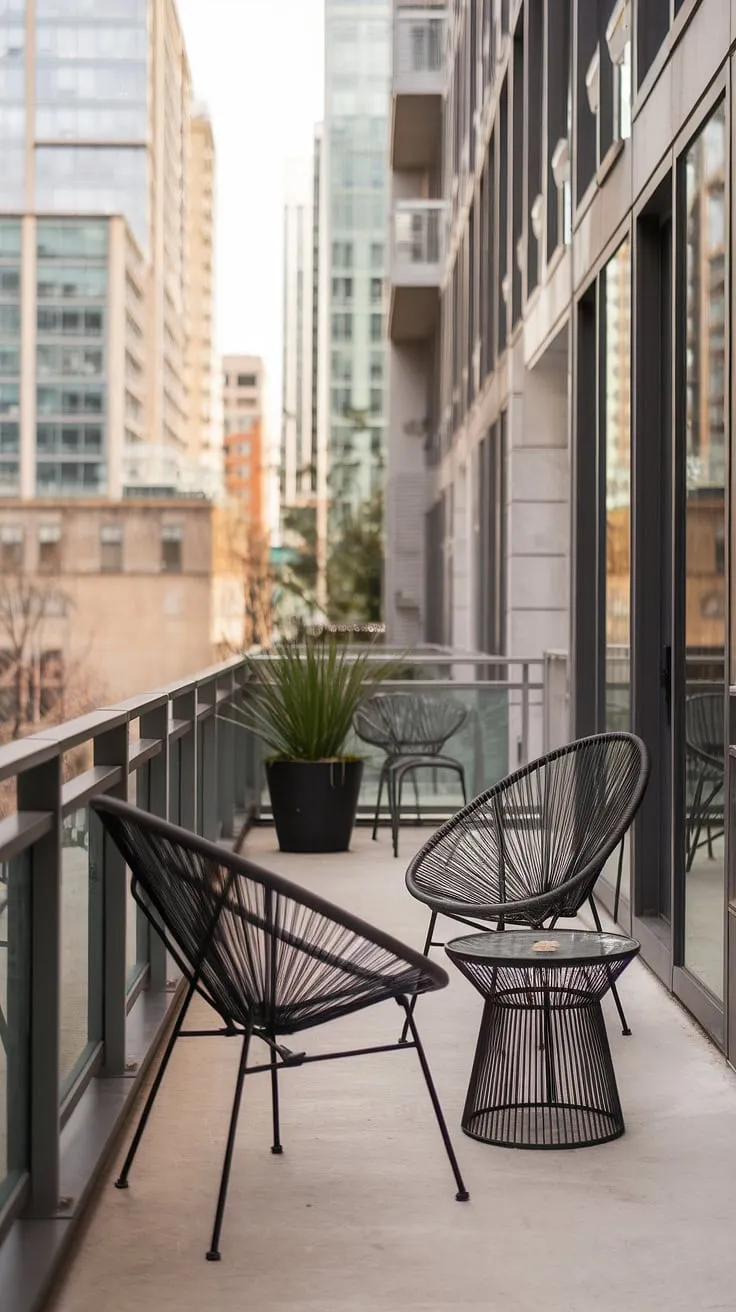 A breath of fresh air, a potted plant, and a view that speaks volumes. This modern balcony offers a sanctuary, a place to reconnect and appreciate the simple things. A true urban oasis.