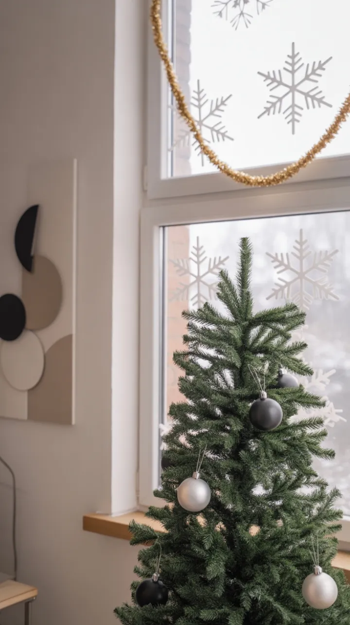 Geometric Minimalist Christmas – Modern Calm in Black, White and Gold
