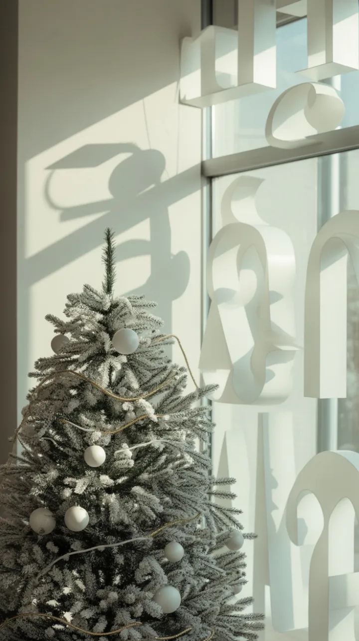 Quiet Geometry – Minimalist Black and White Christmas