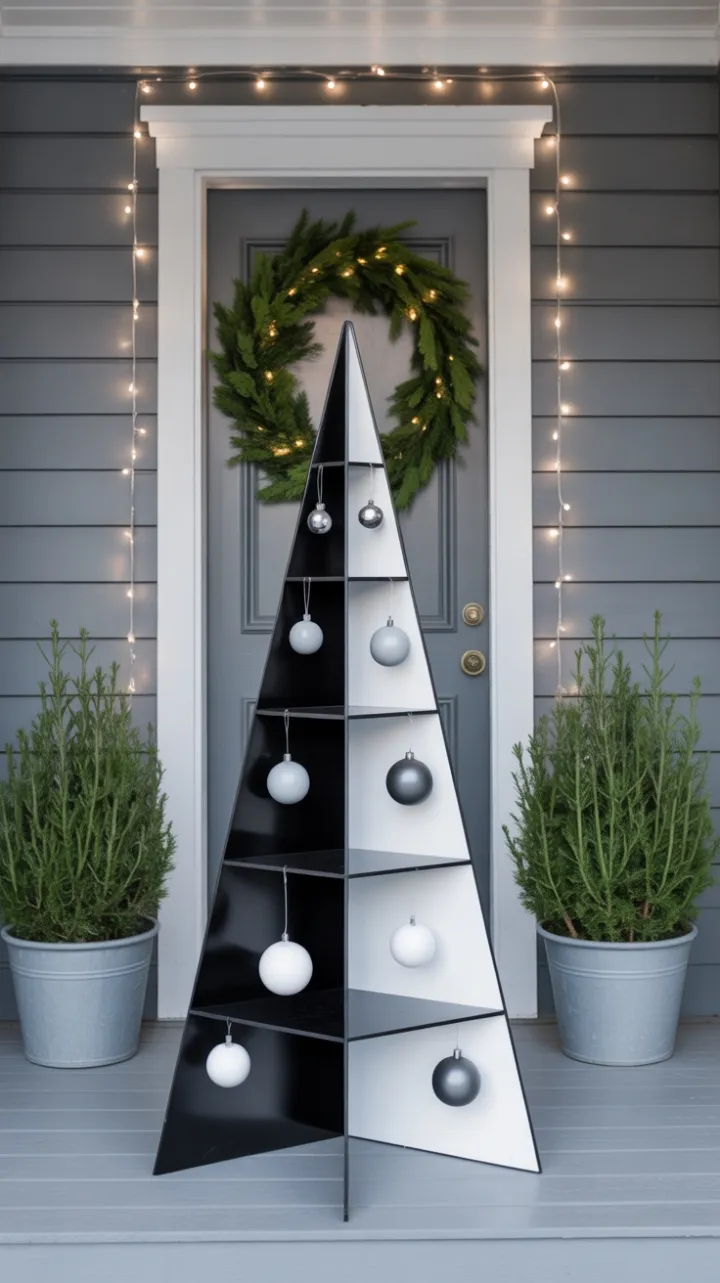Minimalist Holiday Calm on a Modern Porch