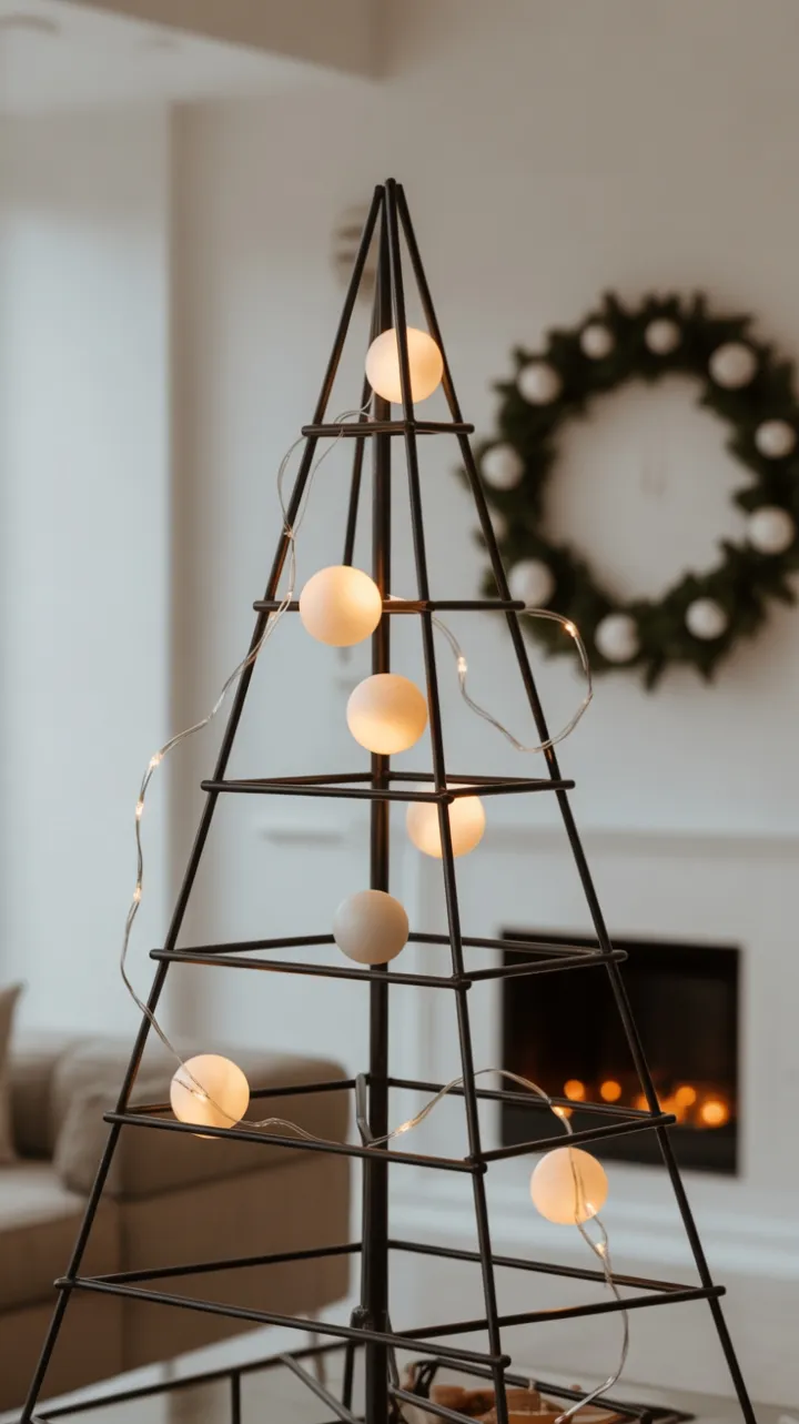 Black Metal Tree – Minimalist Holiday Elegance