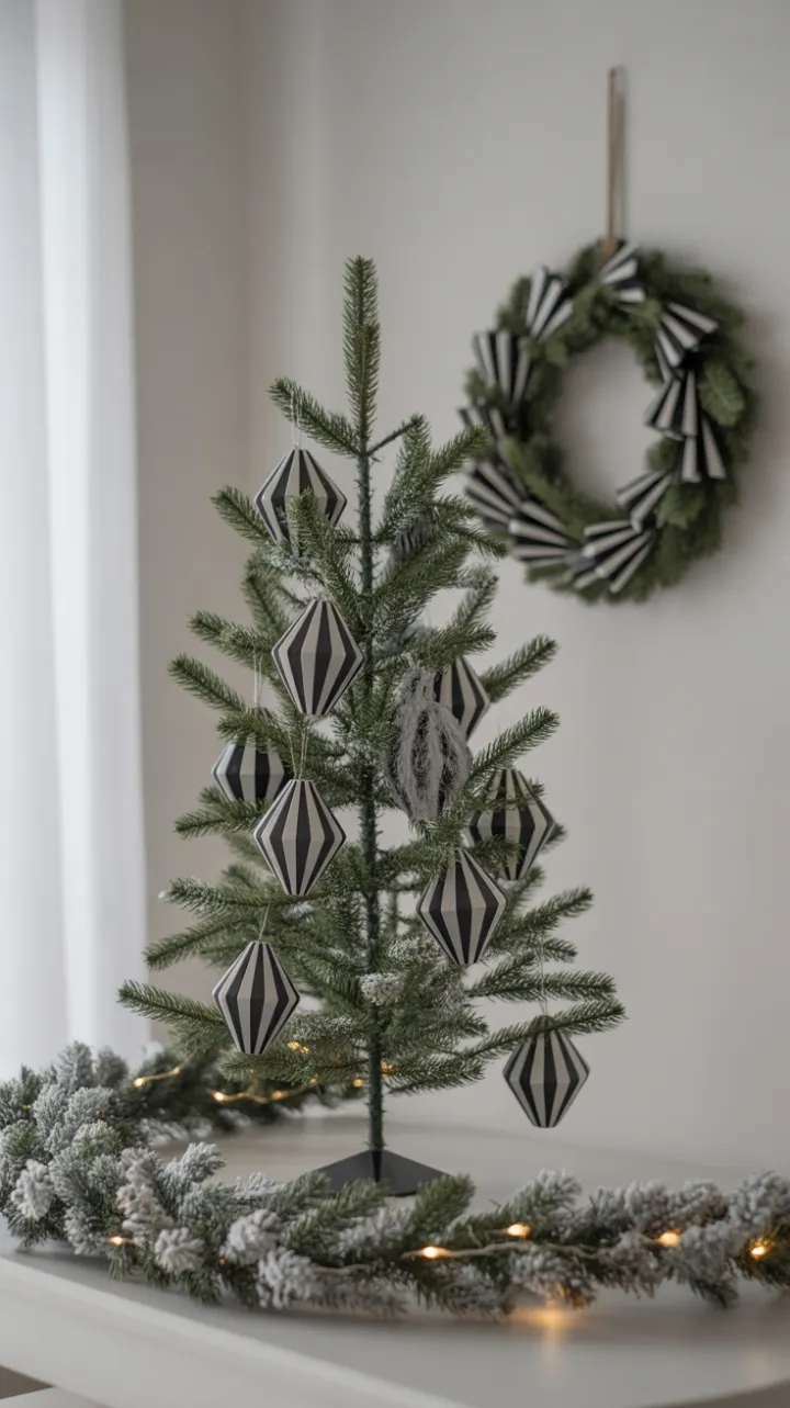 Monochrome Geometry of a Minimalist Christmas