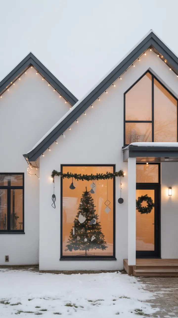 Warm Light on a Minimalist Christmas Home