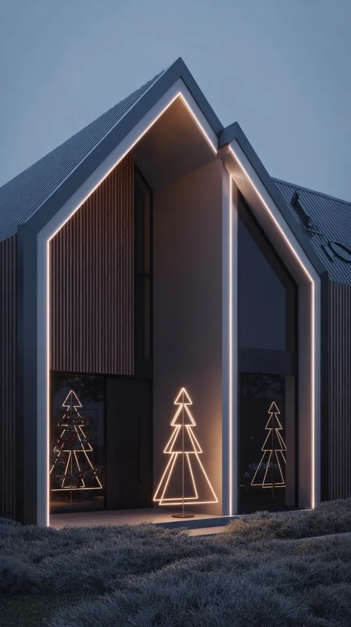 Minimalist Twilight Holiday – Geometric Christmas Elegance