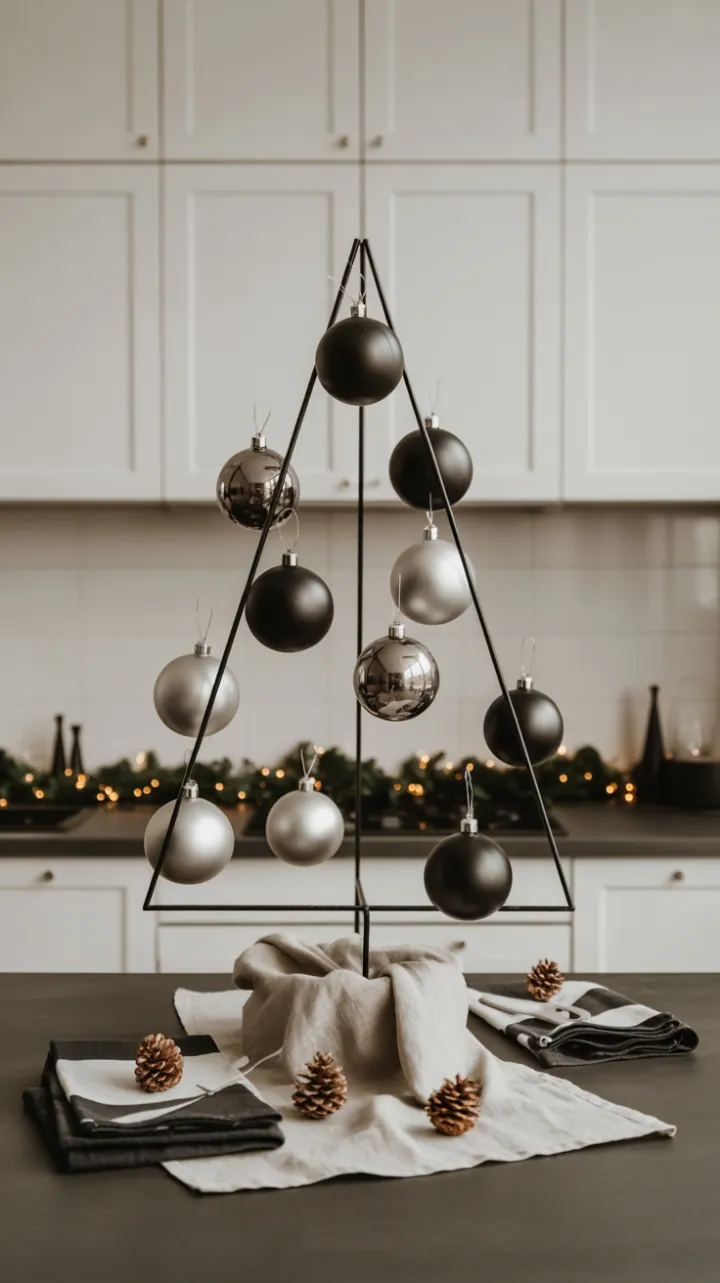Calm Modern Christmas with a Sleek Geometric Tree