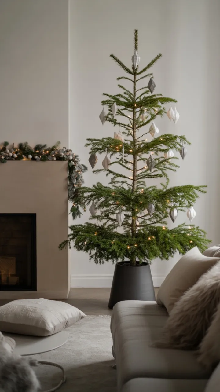Serene Minimalist Christmas with Geometric Elegance