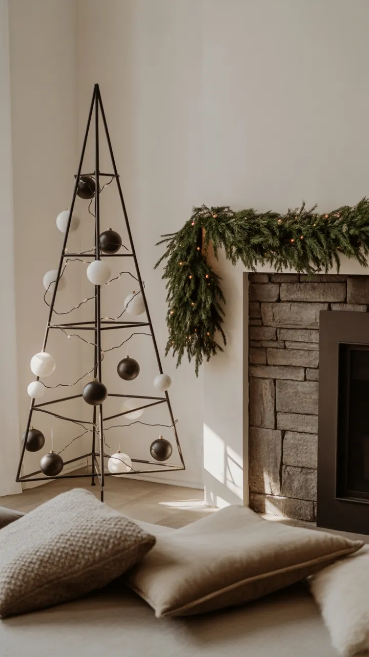 Minimalist Christmas by the Stone Hearth