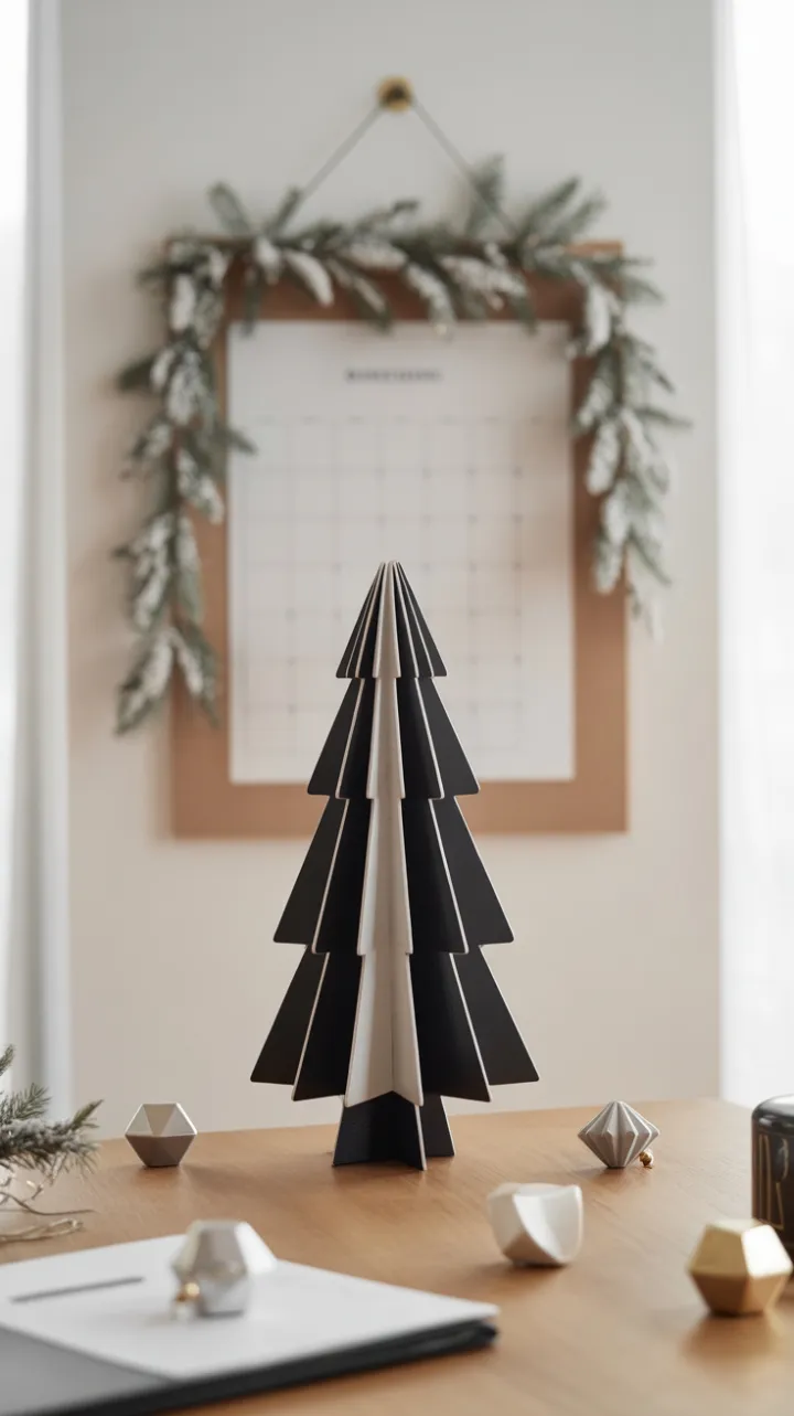 Calm Minimalist Christmas with a Geometric Tree