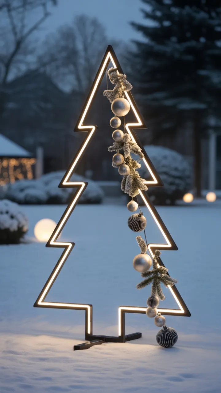 Midnight Geometry – A Minimalist Holiday Silhouette