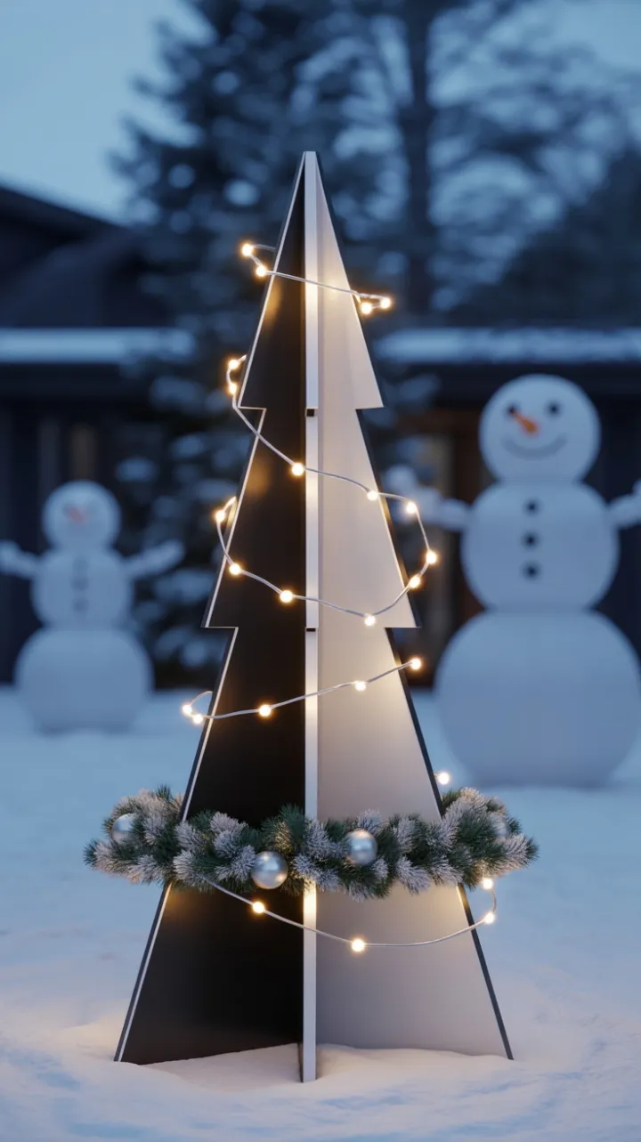 Minimalist Geometric Christmas Under Soft Winter Light
