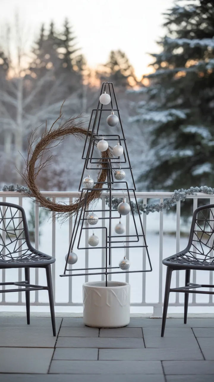 Midnight Minimalist Christmas Porch
