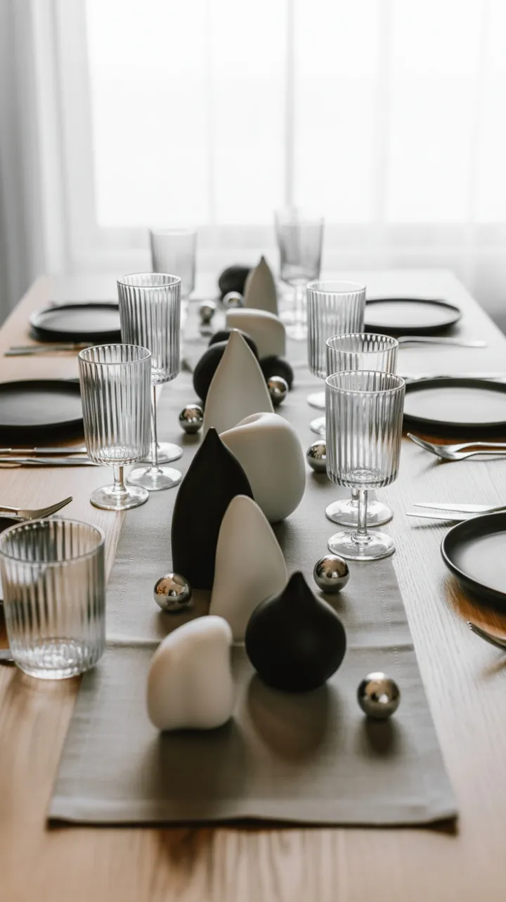 Sculpted Serenity – A Minimalist Holiday Table