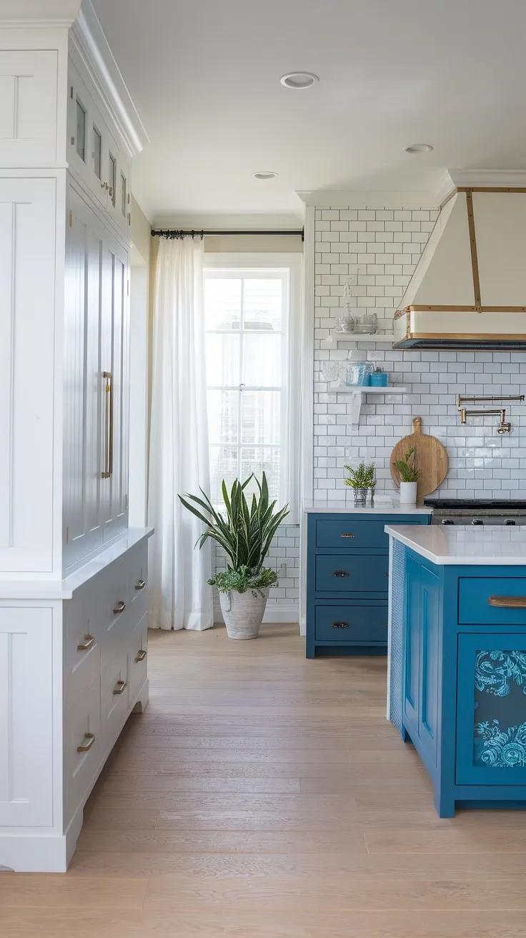 This modern coastal kitchen renovation perfectly captures the essence of relaxed seaside living.  The design seamlessly blends modern coastal design interiors with innovative backsplash ideas, creating a space that's both stylish and functional.  A dream come true for anyone seeking modern beach house kitchen ideas.
