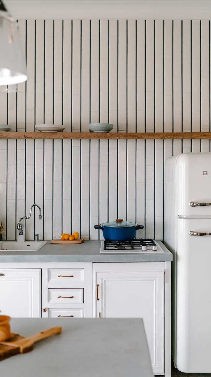 This stunning coastal kitchen renovation perfectly blends modern design with beach house charm.  The sleek cabinetry and captivating backsplash exemplify the best of modern coastal kitchen ideas, creating a space that's both stylish and inviting.  A true testament to modern coastal design interiors.