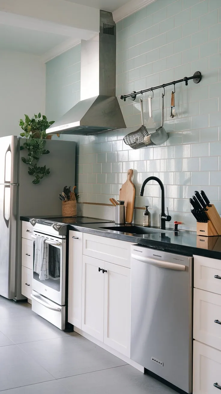 This modern coastal kitchen renovation perfectly captures the essence of relaxed beach living.  The design seamlessly blends modern coastal design interiors with stunning modern coastal kitchen backsplash ideas, creating a space that's both stylish and functional.  Get inspired for your own modern beach house kitchen ideas with this fresh take on modern coastal kitchens.