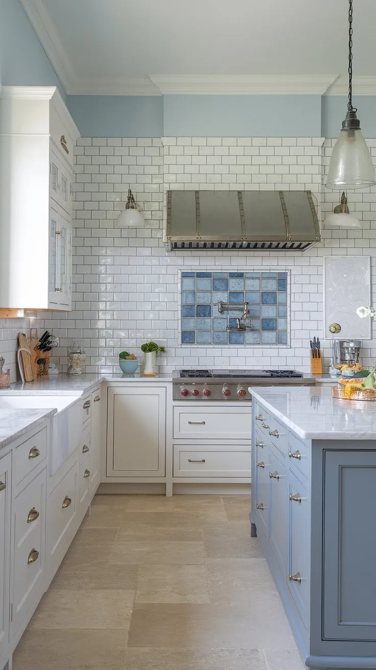 This modern coastal kitchen renovation perfectly captures the essence of relaxed beach living.  The design seamlessly blends modern coastal design interiors with stunning modern coastal kitchen backsplash ideas, creating a space that's both stylish and functional.  Get inspired for your own modern beach house kitchen ideas with this fresh take on modern coastal kitchens.