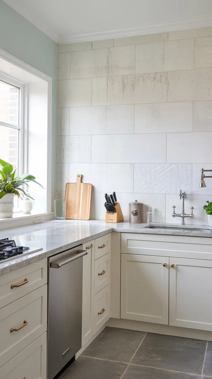 This modern coastal kitchen renovation perfectly captures the essence of relaxed beach living.  The design seamlessly blends modern coastal design interiors with stunning modern coastal kitchen backsplash ideas, creating a space that's both stylish and functional.  Get inspired for your own modern beach house kitchen ideas with this breathtaking example of modern coastal kitchens.