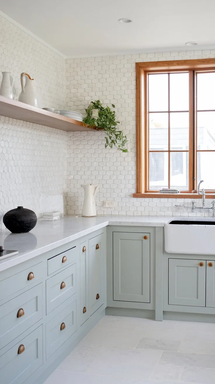 Transform your home with this inspiring modern coastal kitchen.  Our coastal kitchen renovation features innovative modern coastal kitchen backsplash ideas and exemplifies the best in modern coastal design interiors.  Find your perfect modern beach house kitchen ideas here, showcasing the epitome of modern coastal kitchens.