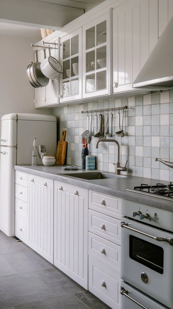 This modern coastal kitchen renovation perfectly captures the essence of relaxed elegance.  The stunning backsplash is a key element in this design, showcasing the best of modern coastal kitchen ideas for a beach house.  The overall aesthetic exemplifies modern coastal design interiors and is a testament to the beauty of modern coastal kitchens.
