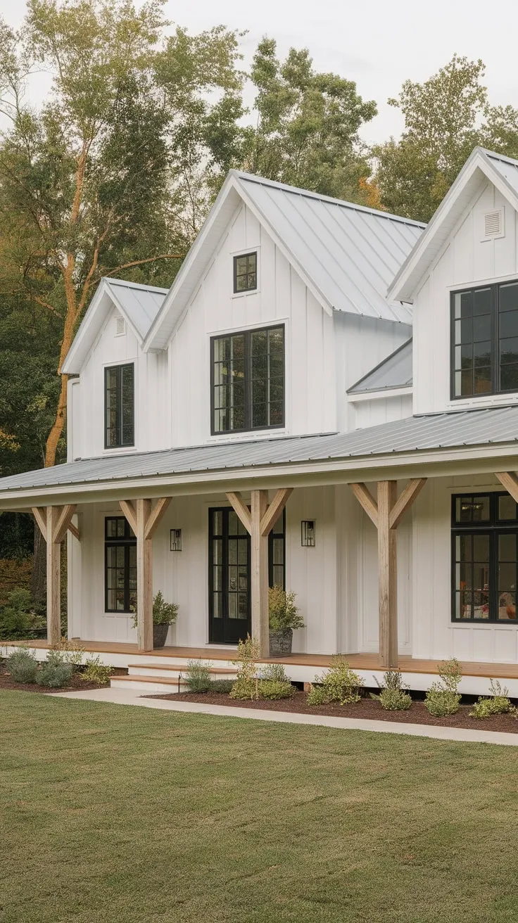 Rustic Elegance: A Modern Farmhouse Front Porch Delight