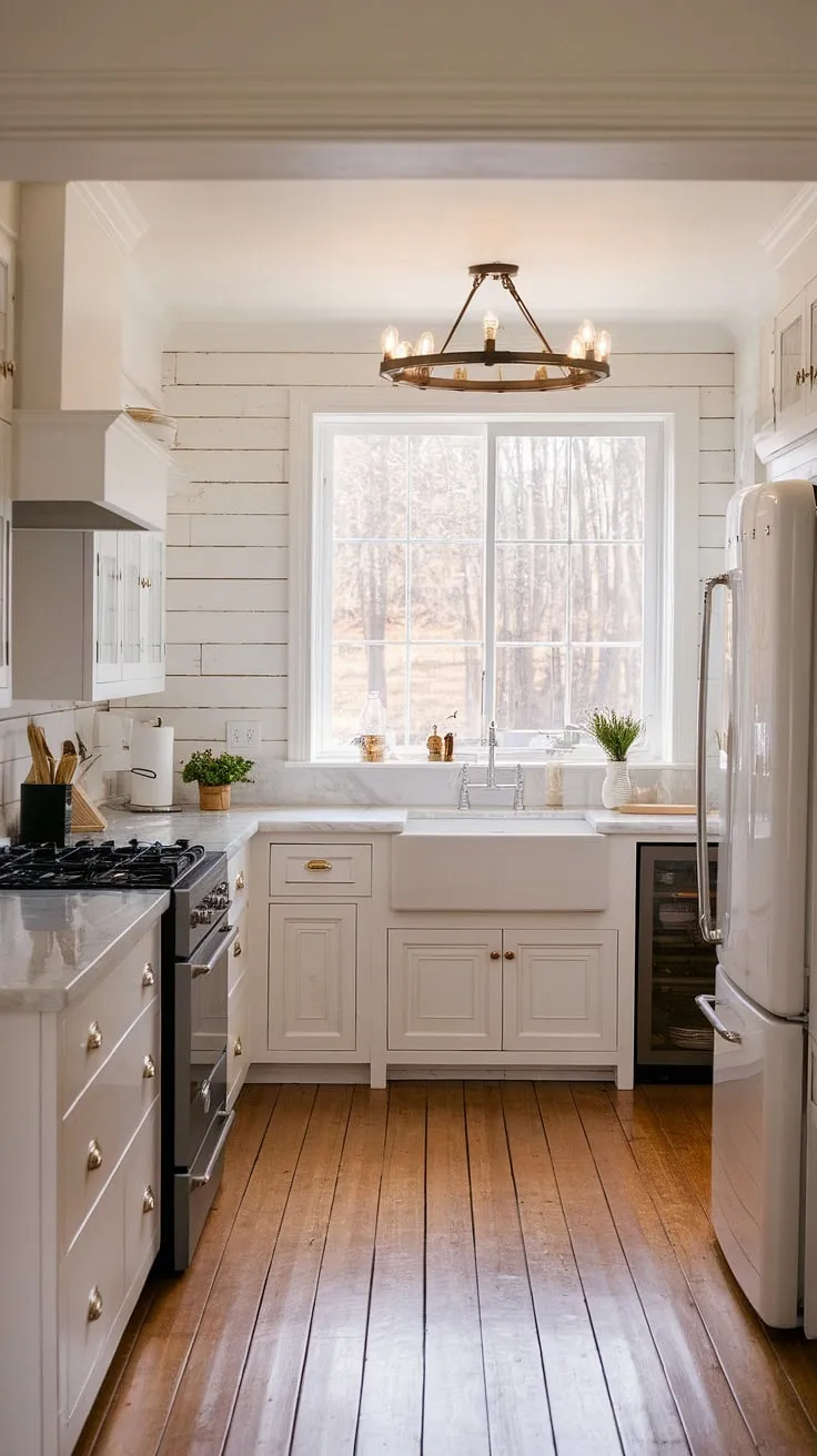 With its elegant design and cozy details, this modern farmhouse kitchen is a beautiful example of kitchen inspiration for your next home renovation or new build.