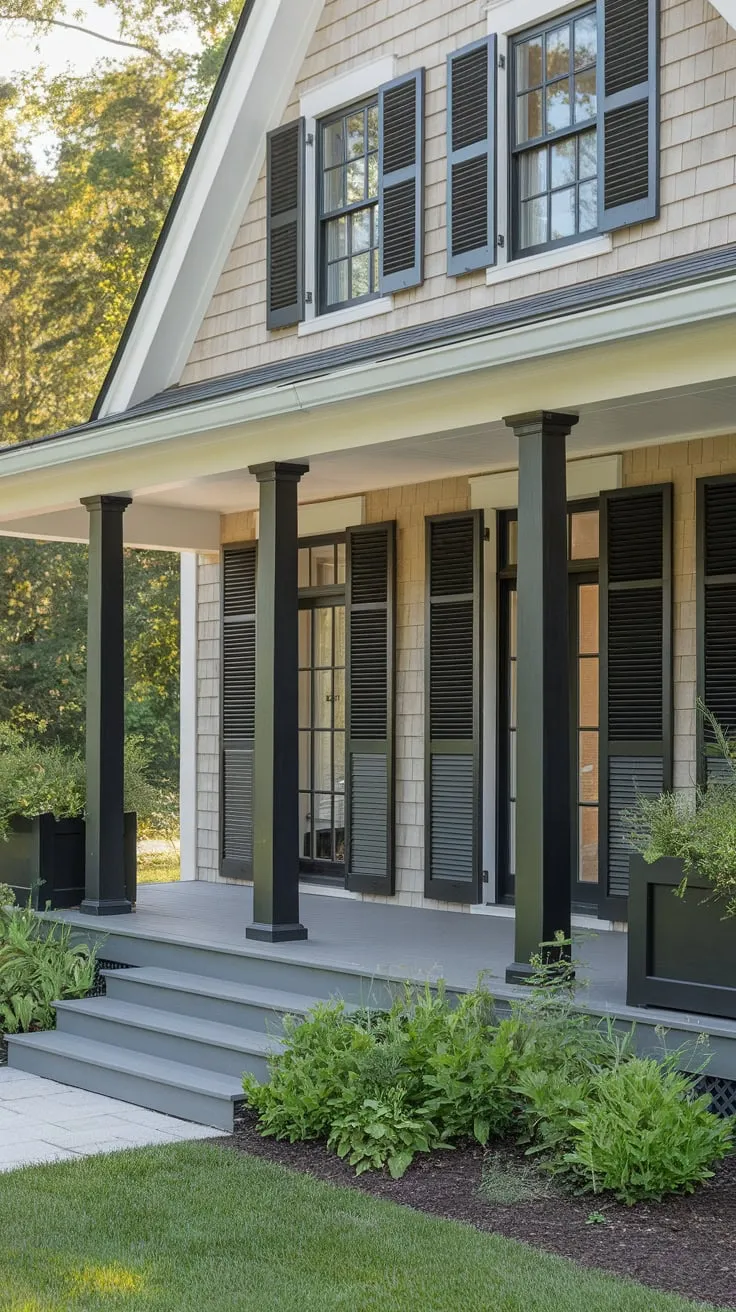 Stylish Cape Cod Home Featuring a Chic Front Porch