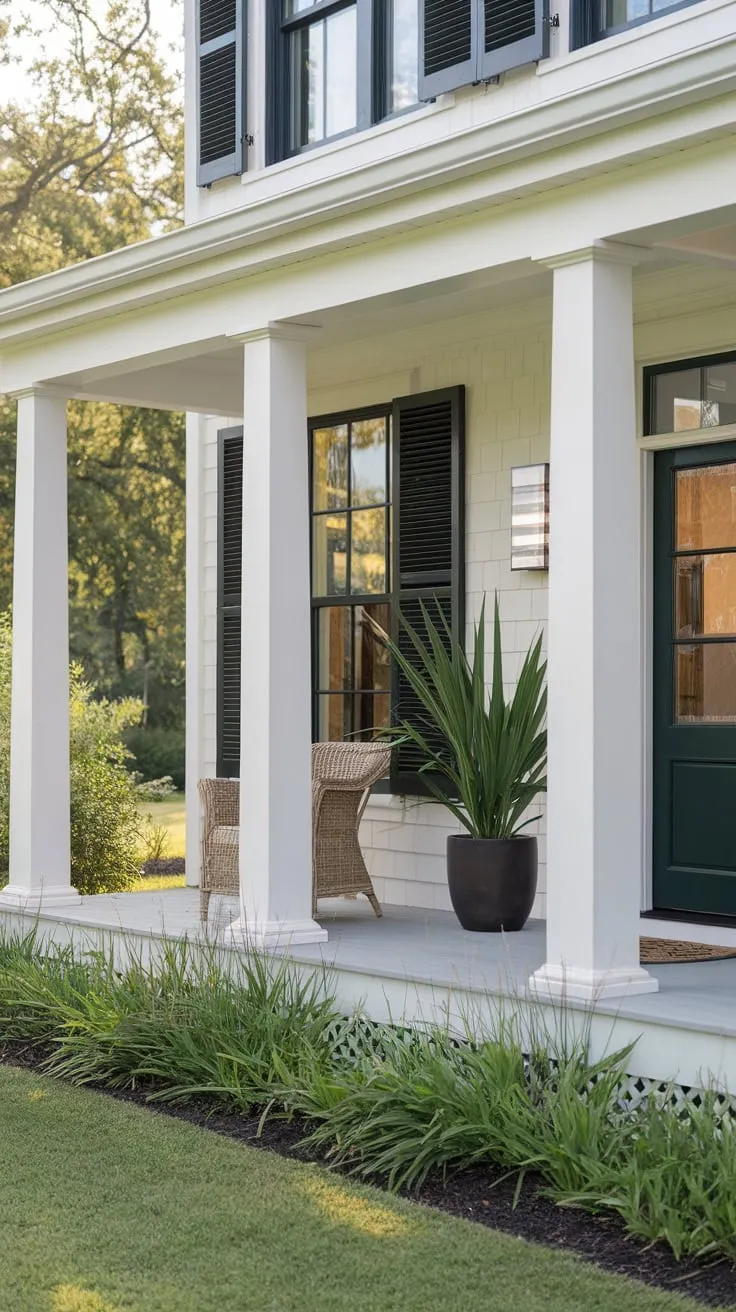 Chic Modern Front Porch with Cape Cod Charm