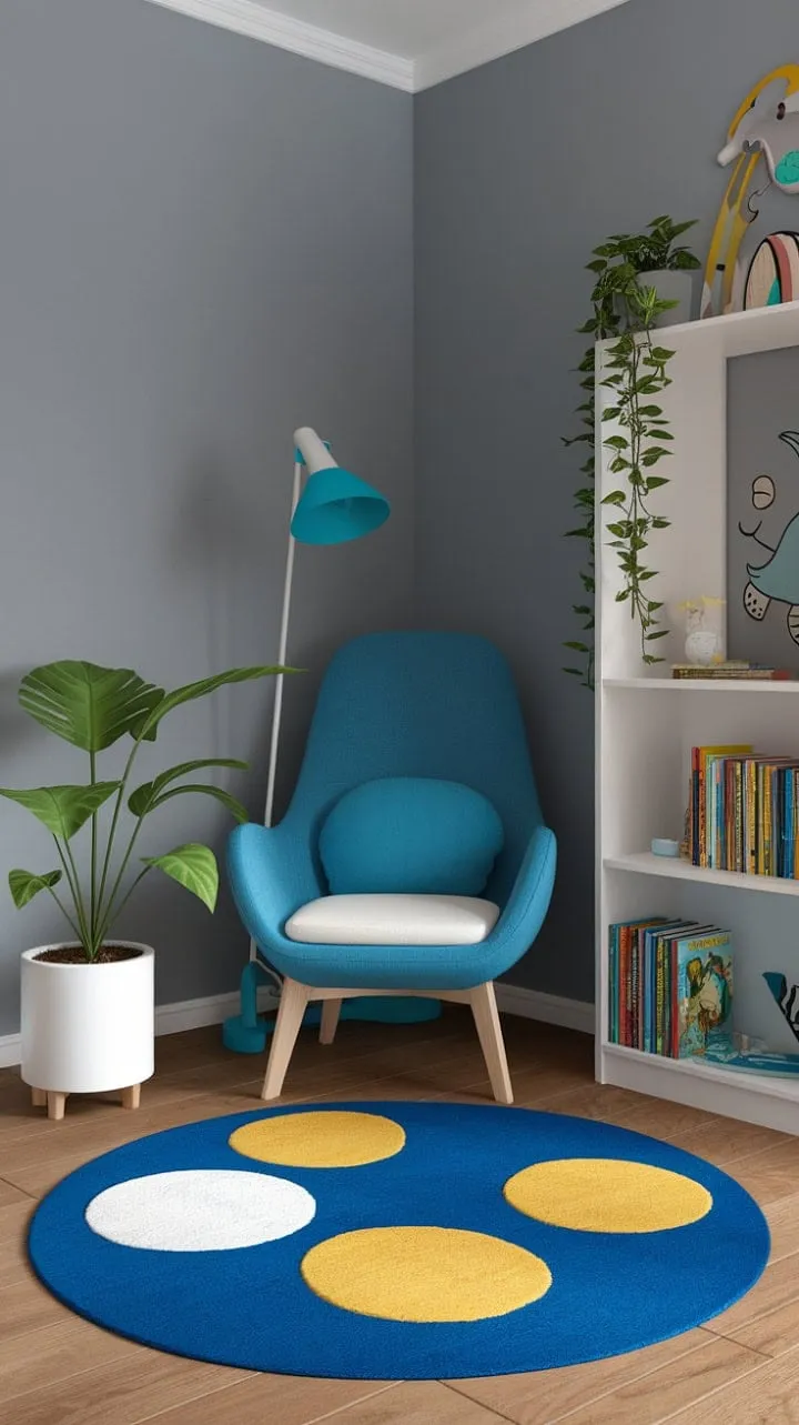 A whimsical retreat of soft light and vibrant hues, this sanctuary nurtures both imagination and tranquility for little explorers.