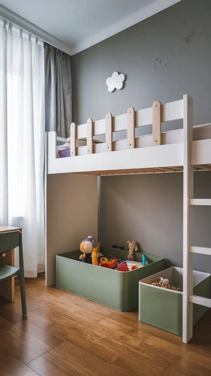 This vibrant children's sanctuary combines clean lines and playful colors with a bright, functional design to inspire creativity and focus.