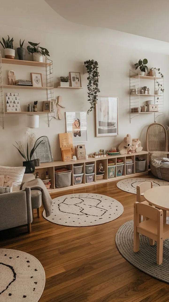 A whimsical haven where the charm of family life meets the thrill of childhood exploration, inviting connection and creativity amidst cozy seating and vibrant greenery.