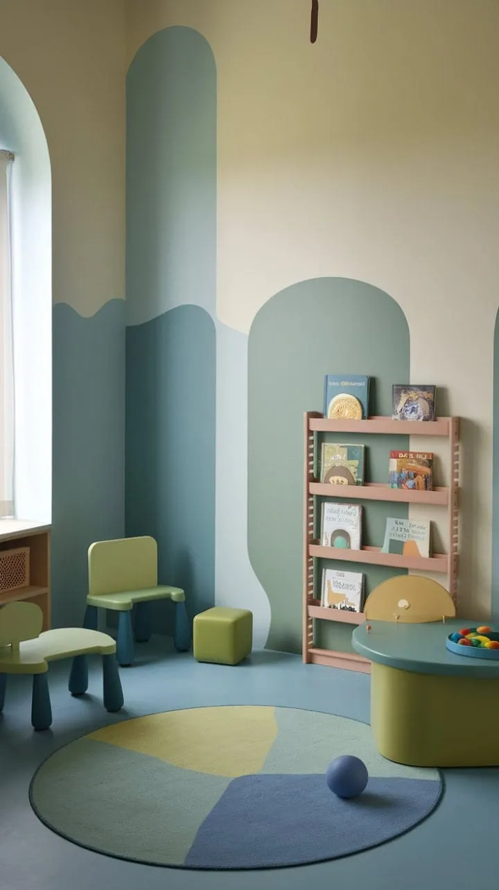 This vibrant playroom is a nurturing sanctuary where imagination ignites and creativity blossoms, inviting young minds to explore, learn, and grow through playful discovery.