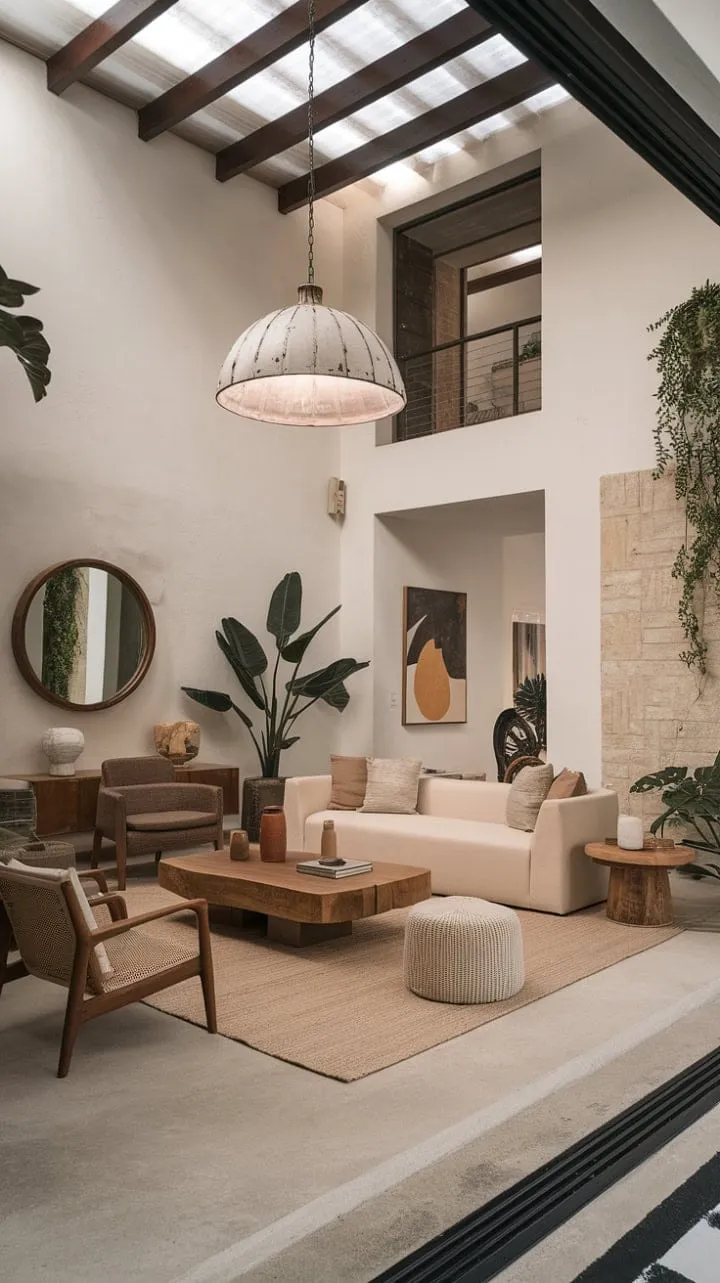 This modern Mediterranean home exudes understated luxury with its bright, spacious design, minimalist furnishings, and carefully curated decor that harmoniously blend form and function.
