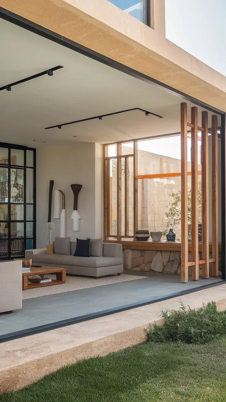 Mallorcan modern living blends Mediterranean light with industrial-chic minimalism.
