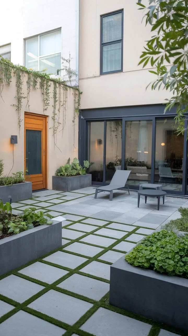 Discover your serene retreat in a chic, low-maintenance backyard oasis, where modern elegance meets lush greenery for the ultimate relaxation and entertaining experience.