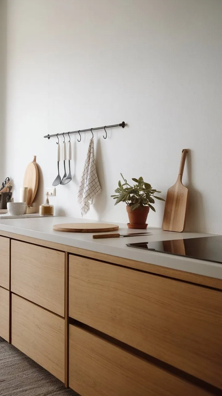This kitchen embodies the philosophy of "less is more," where every thoughtfully chosen detail transforms simplicity into a nurturing sanctuary for both body and soul.