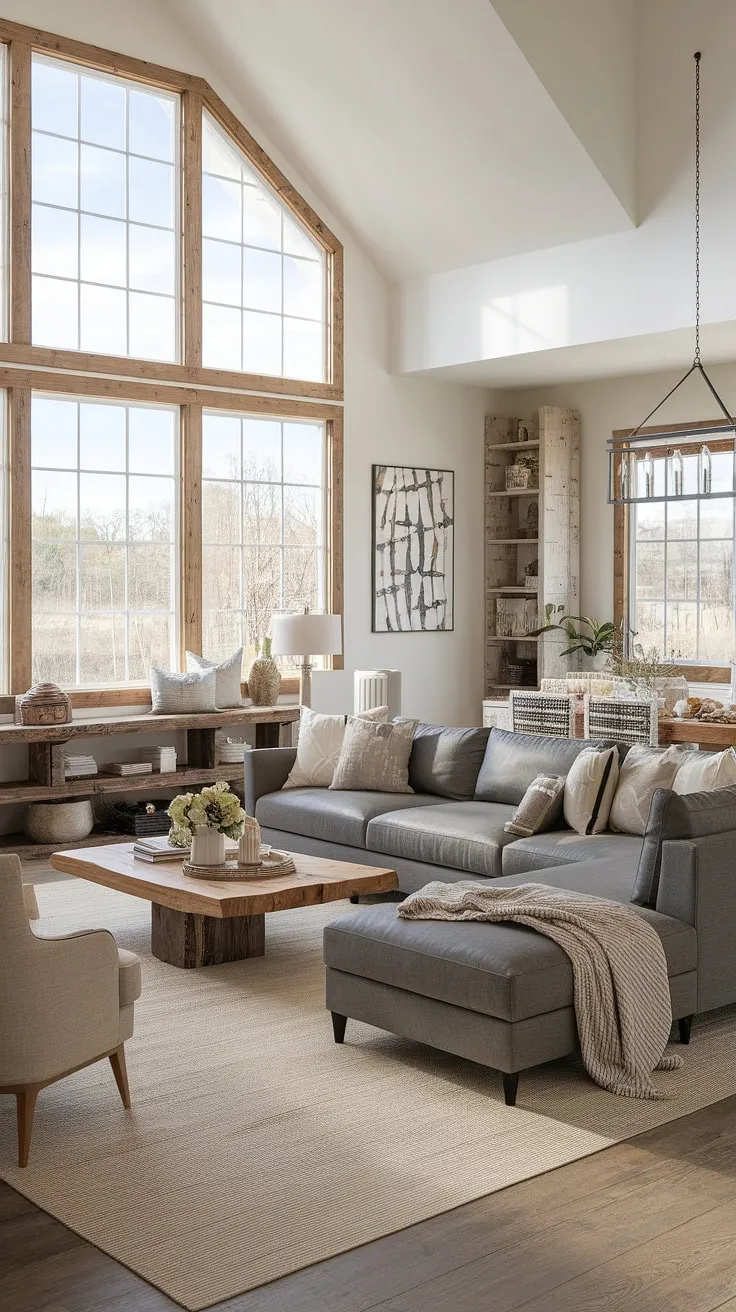 Imagine waking up in this dream home every day. The open-plan living and dining areas create a sense of spaciousness and warmth, enhanced by the natural light streaming through the large windows. The carefully curated décor, featuring a mix of rustic and modern elements, reflects a sophisticated yet relaxed lifestyle. A sanctuary of comfort and style, this home is the epitome of peaceful living.