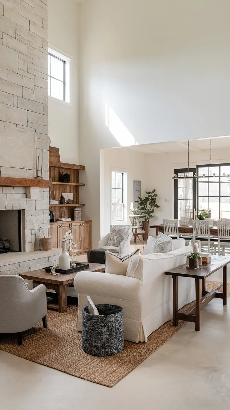 The warmth of a rustic heart meets the clean lines of modern design in this breathtaking farmhouse. The open-plan living and dining areas create a welcoming atmosphere, ideal for both intimate evenings and lively gatherings. A space where memories are made.