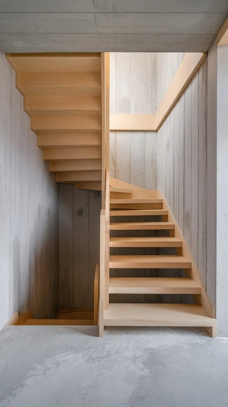 This small house harmoniously blends light wood and raw concrete, creating a serene sanctuary that celebrates the beauty of simplicity and invites reflection.