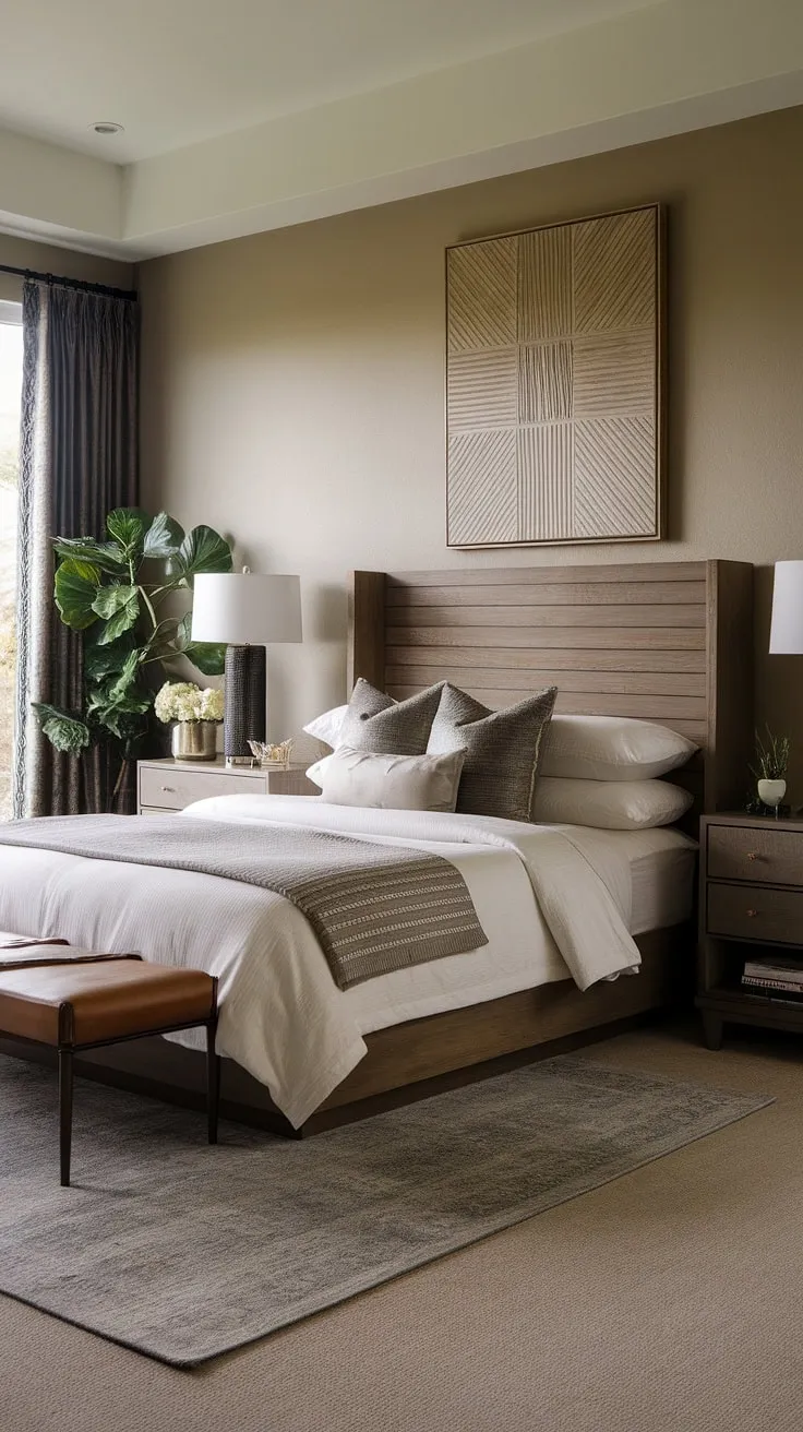 Escape to this luxurious bedroom retreat, where sophisticated design meets unparalleled comfort. The calming neutral palette and elegant furnishings create a space that's both stylish and incredibly relaxing. A true testament to refined living.