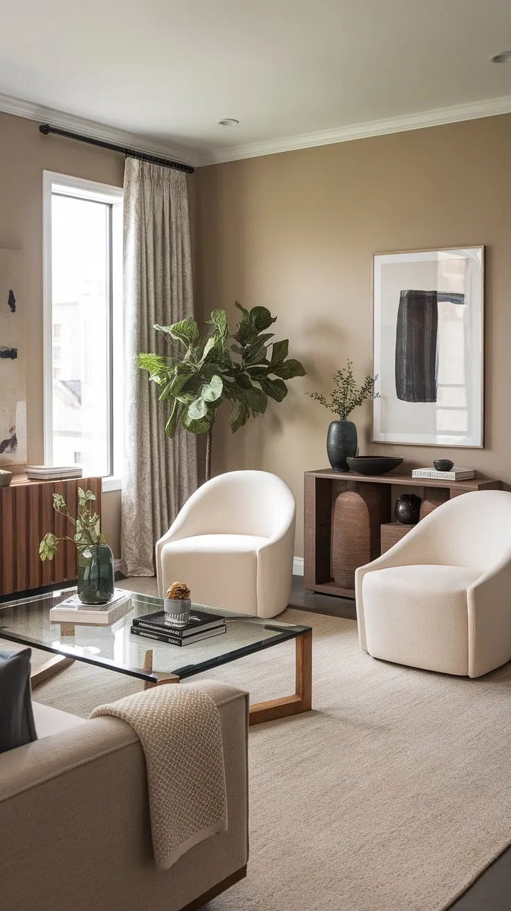 Serene and sophisticated, this transitional living room effortlessly blends comfort and style. The neutral palette, punctuated by pops of green and tasteful artwork, creates a calming atmosphere perfect for relaxation and entertaining. A testament to the power of understated elegance.