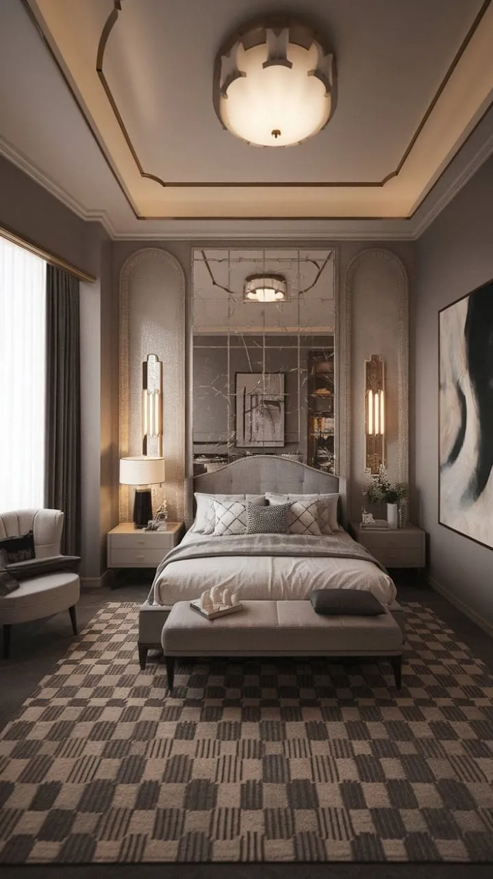 This Victorian-inspired retreat blends subtle elegance with modern comfort, featuring high ceilings and muted tones that create a dreamy, tranquil atmosphere.
