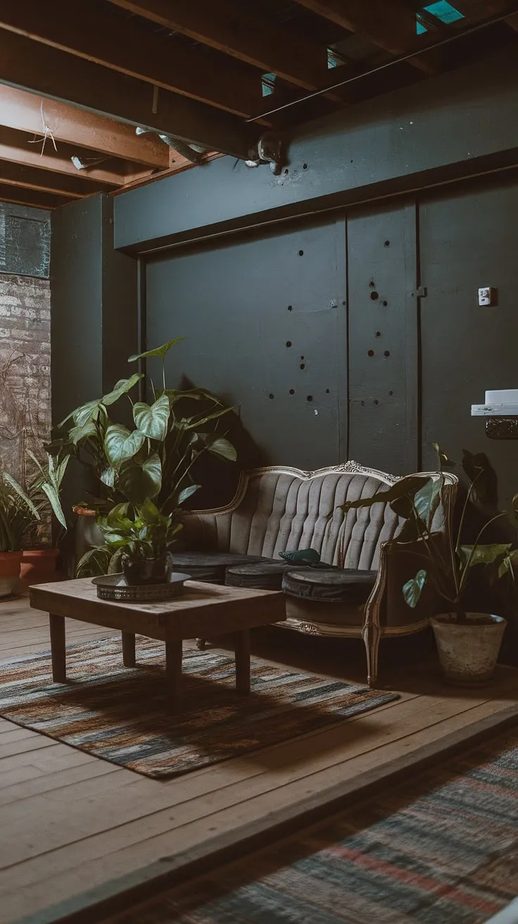 Elevate your small dark basement with cute unfinished ideas, incorporating vintage elements and a warm atmosphere for a stylish yet inviting retreat.