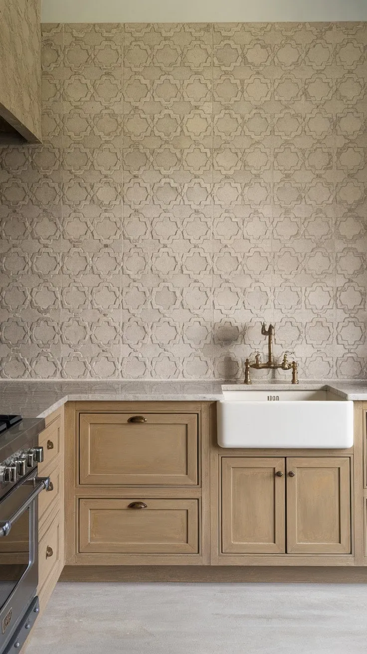 This kitchen exudes understated elegance with its calming neutral palette, rustic accents, and chic design elements that harmoniously blend warmth and sophistication.