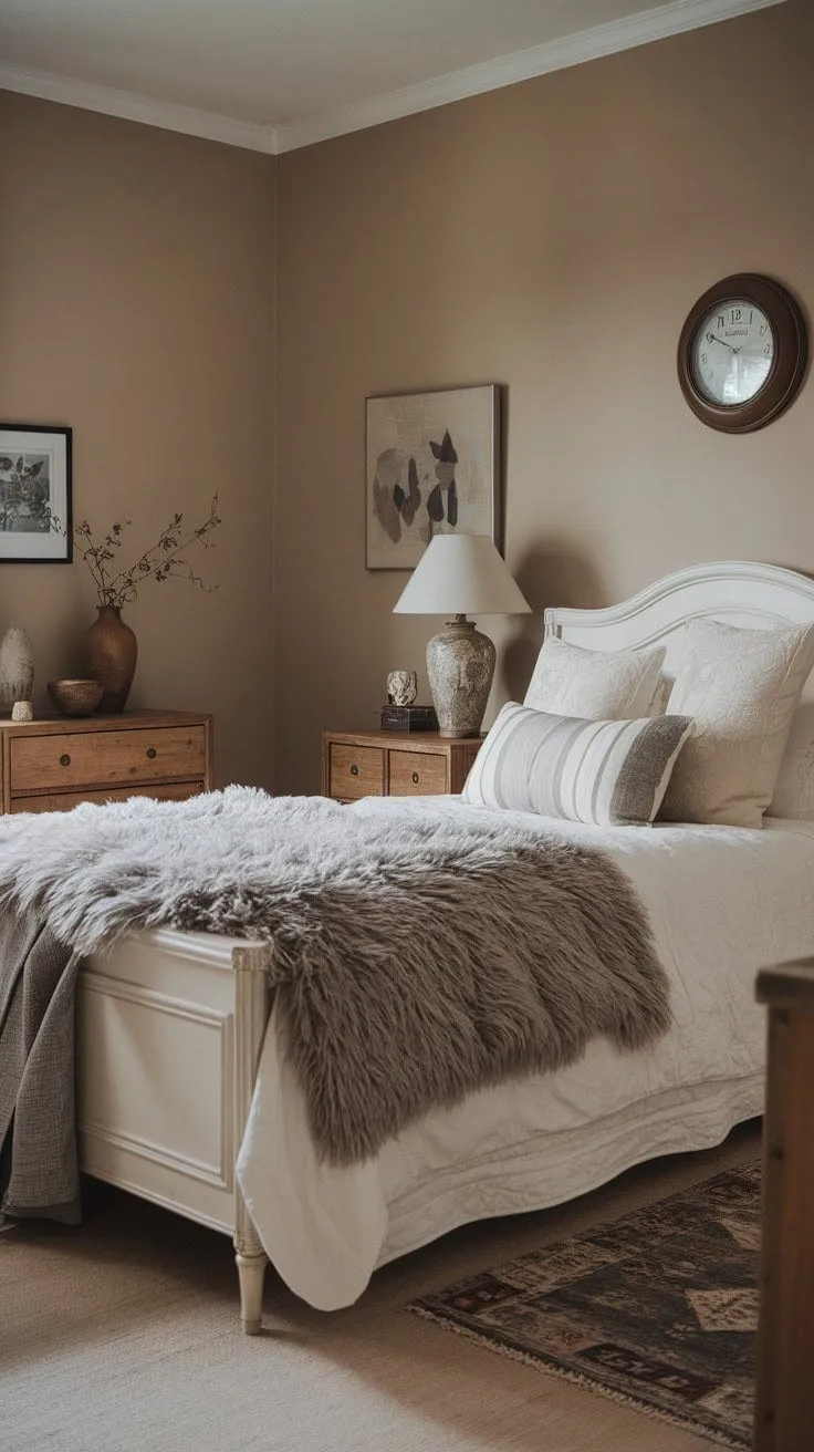 Nestled in calming neutrals and soft textures, this serene sanctuary invites you to drift into a tranquil sleep, where understated elegance and gentle light create a peaceful escape.