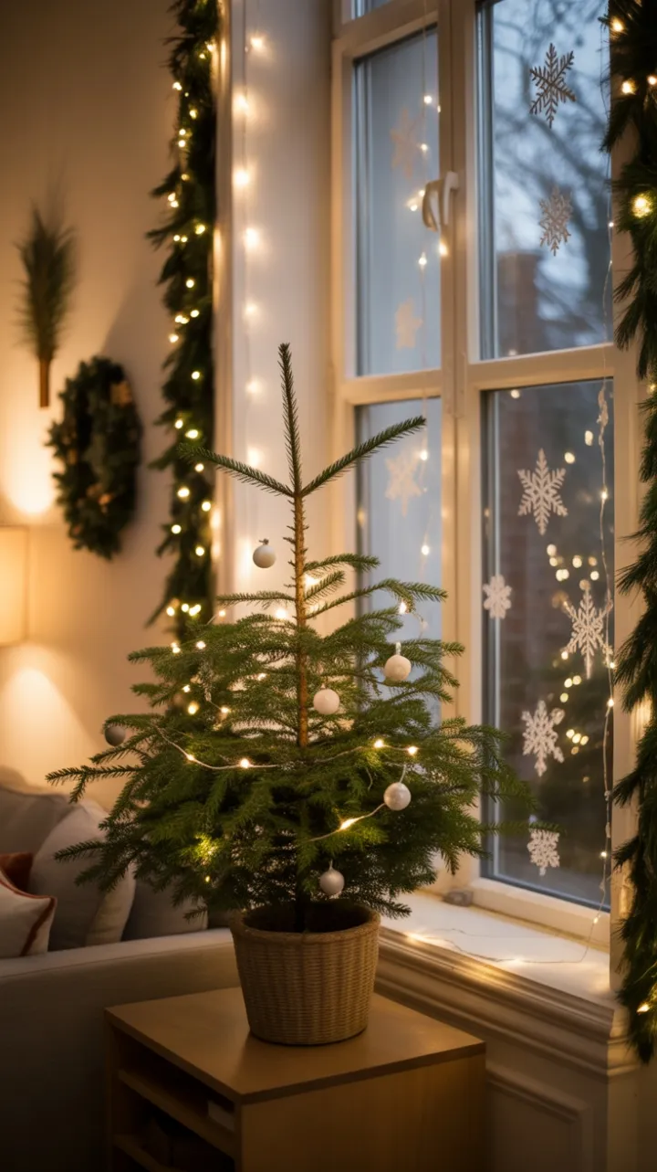 Quiet Christmas Glow Around a Simple Fir