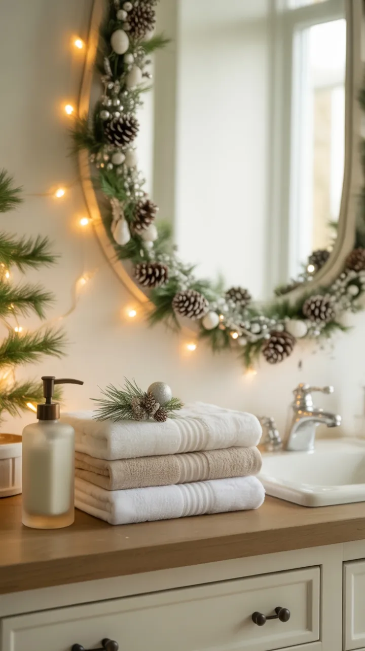Serene Neutral Holiday Bath Sanctuary